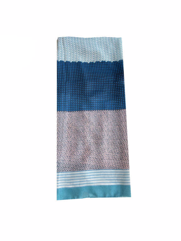 Bæltekompagniet - Tørklæde i blå nuancer