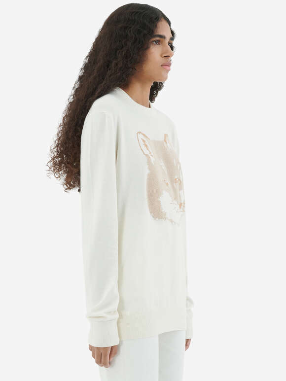 Maison Kitsune - PIQUE FOX HEAD R-NECK PULLOVER