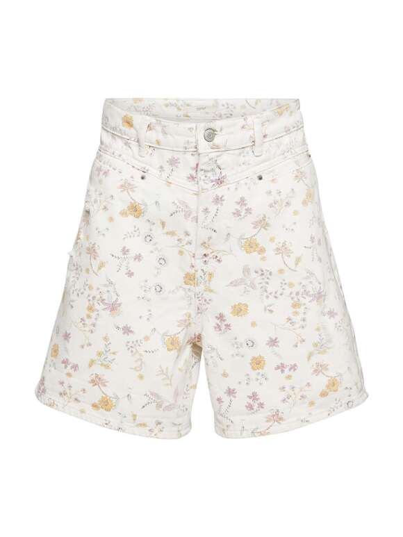 Esprit - SHORTS MED BLOMSTERMØNSTER