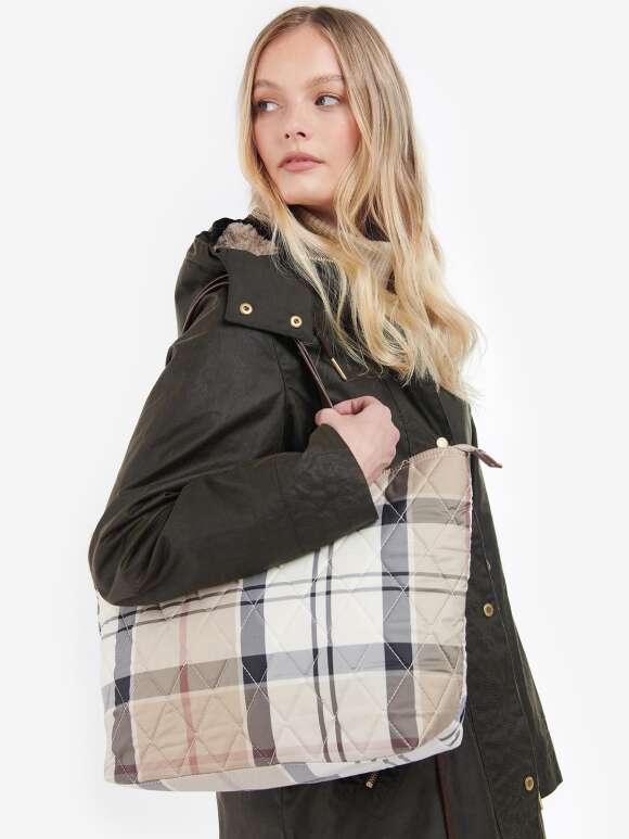 BARBOUR - BARBOUR Wetherham Quilted Tartan Tote