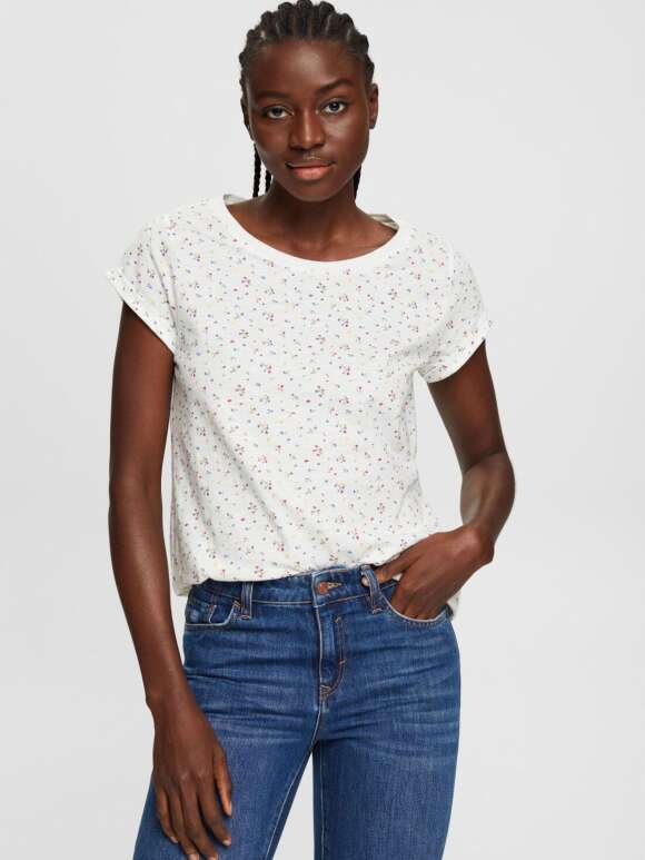 Esprit - T-shirt med blomsterprint