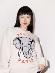 Kenzo - Sweater med elefant motiv
