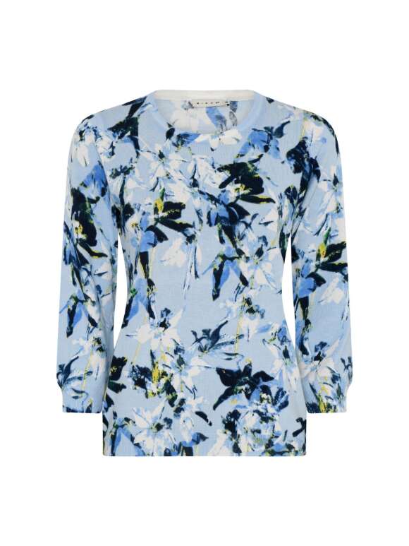 Micha - Basic blomsterprint strik