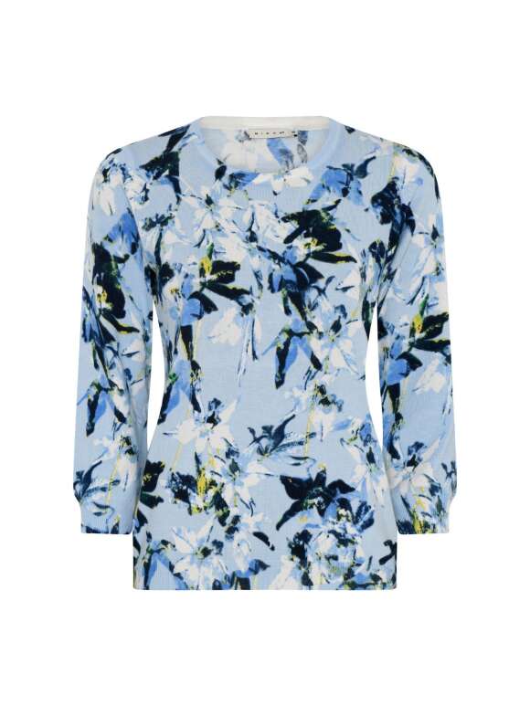 Micha - Basic blomsterprint strik