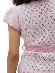 Ganni - Lace short sleeve cardigan