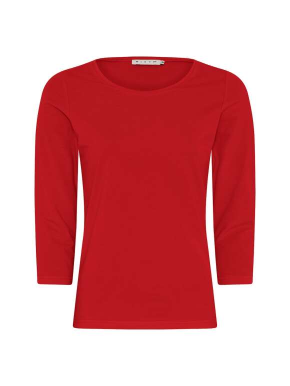 Micha - Basic bluse med rund hals