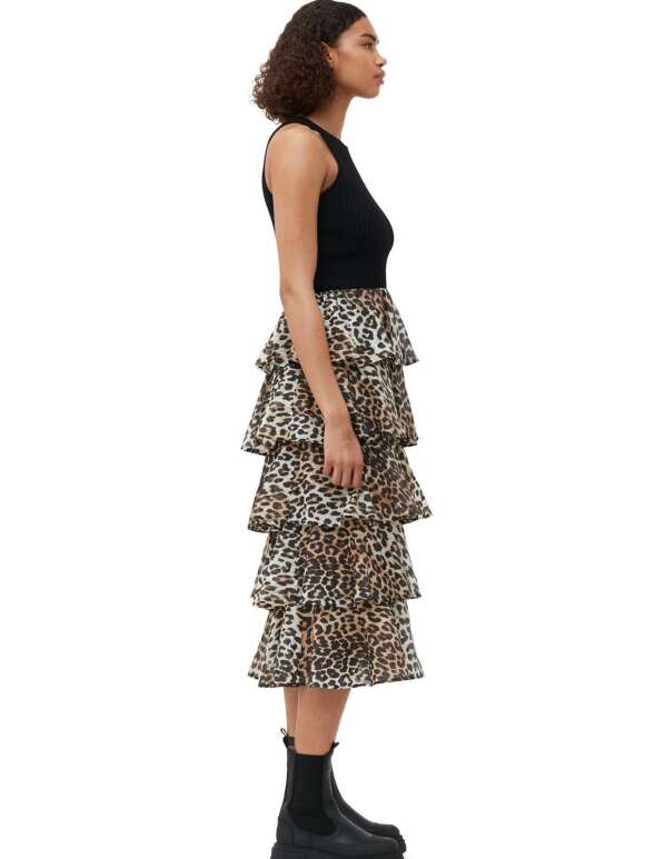Ganni - Leopard nederdel