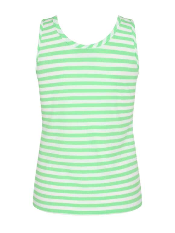 FREEQUENT - Ribbed top med striber