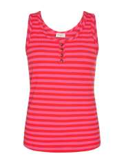 FREEQUENT - Ribbed top med striber
