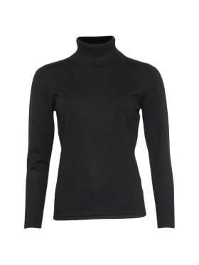 Basic bluse med høj hals