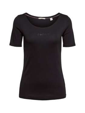 Esprit - T-shirt med rhinstenslogo