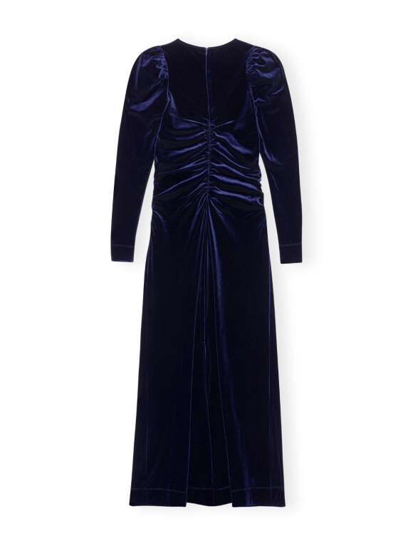Ganni - Lang velour kjole