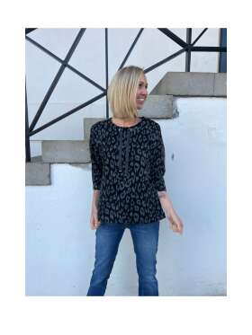 Textil Karntner - Bluse i leopard print