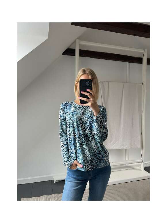 Textil Karntner - Bluse med prikket print
