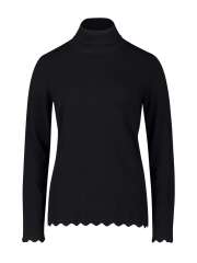 Betty Barclay - Fintstrikket bluse med høj hals