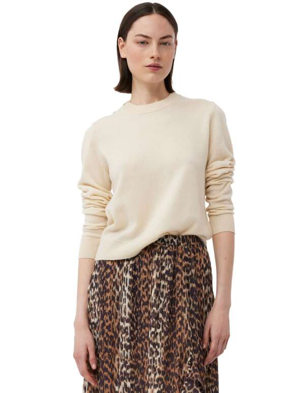 Ganni - CASHMERE MIX O-NECK PULLOVER
