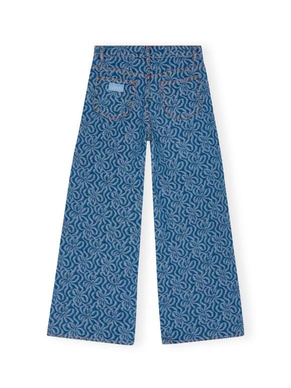 Ganni - JACQUARD WIDE DENIM BUKS