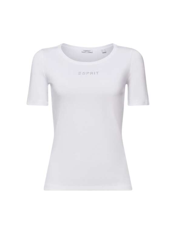 Esprit - T-shirt med rhinstenslogo