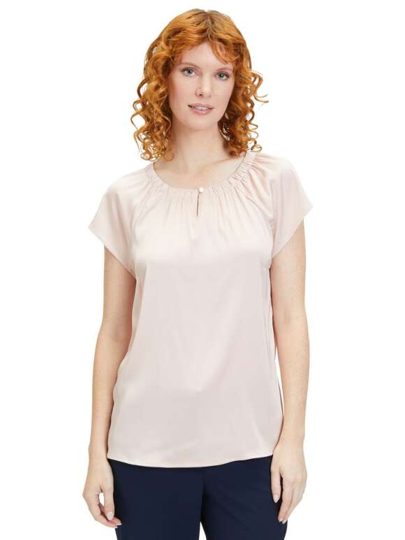 Betty Barclay - Ensfarvet bluse rosa