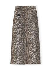 Ganni - Lang Leopard Nederdel