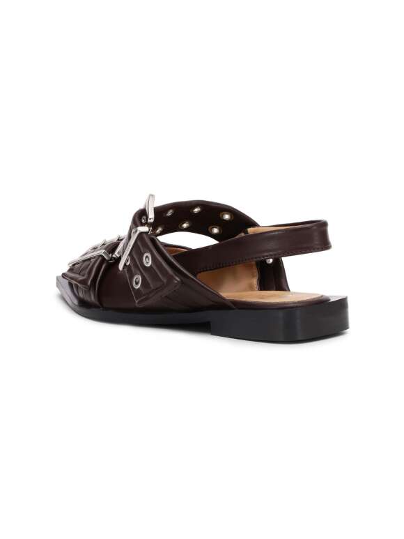 Ganni - BUCKLE BALLERINA CHOKO