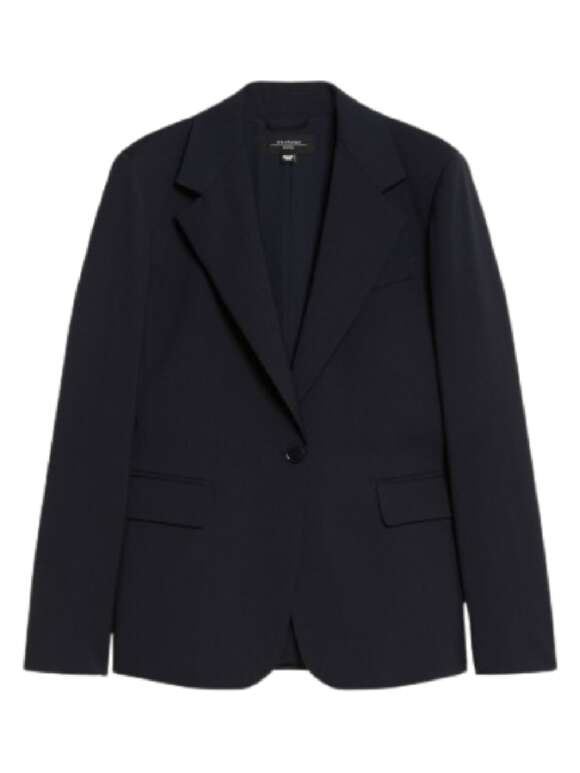 Blazer Max Mara En Laine - Taille L - Occasion Parfait état - Gris - Pour Femme