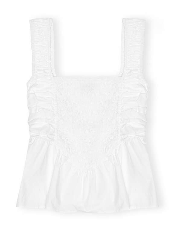 Ganni - Soltop Med Smock Effekt