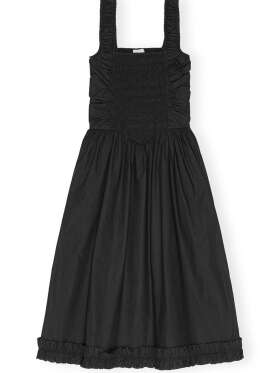 Ganni - Poplin Midi Strap Dress