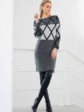 STRIBET ARGYLE STRIK KJOLE