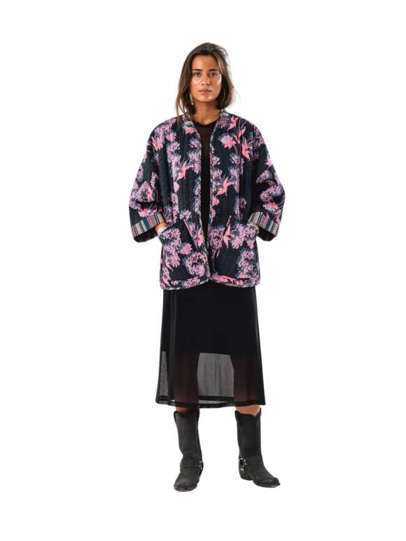 Lollys Laundry - LULU Vatteret Kimono Jakke