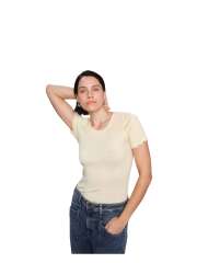 Mos Mosh - ELAINE Feminin Silke/Bomuld Tee