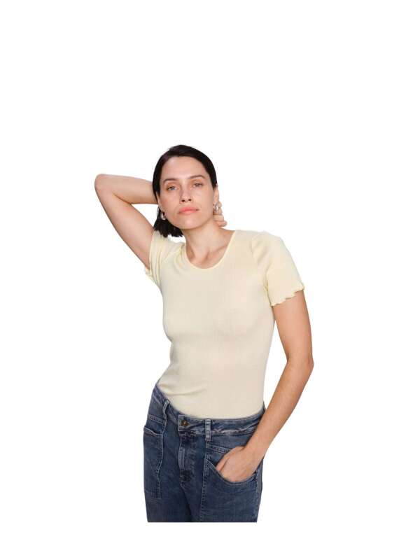 Mos Mosh - ELAINE Feminin Silke/Bomuld Tee