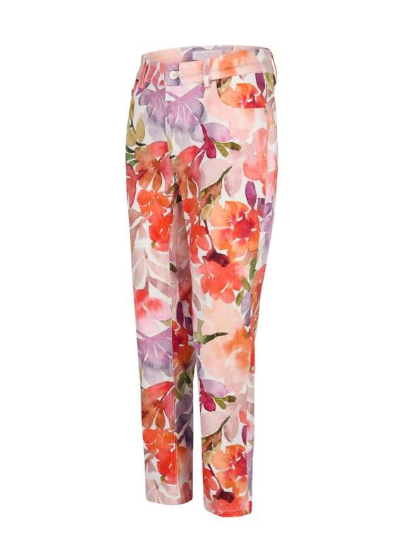 ANNA MONTANA - SLIM FIT 7/8 HAVANNA MØNSTRET BUKS
