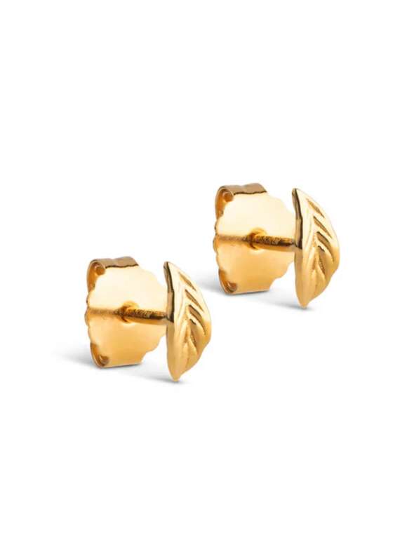 Enamel -  LEAF STUDS EARINGS