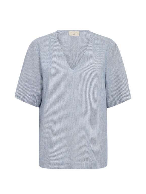 FREEQUENT - LAVA BLUSE BLÅ, PINK