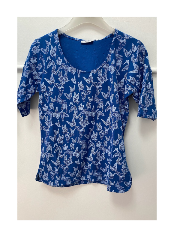 Textil Karntner - T-shirt med sommerfugle.