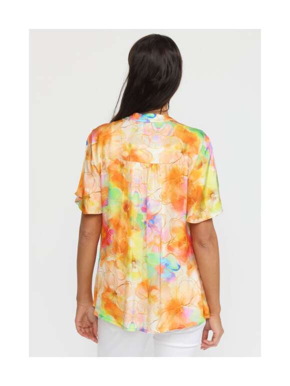 2-Biz - AMORA FARVERIG BLUSE