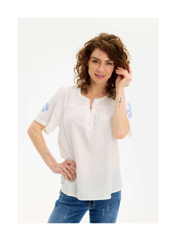 In Front - ELVIRA KORTÆRMET BLUSE
