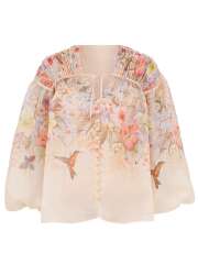 Zimmermann - DRAWN Hør/Silke Bluse