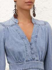 Zimmermann - LUCKY DENIM Midi Kjole