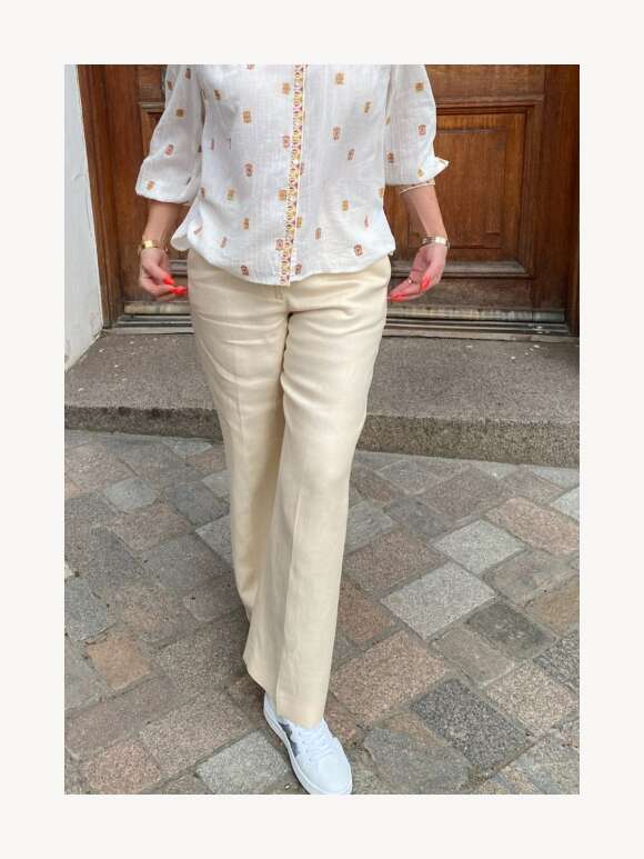 Max Mara - MALIZA LINEN CANVAS TROUSERS