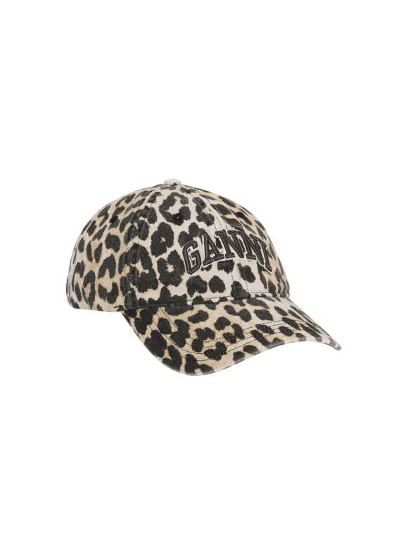 Ganni - Leopardmønstret kanvaskasket