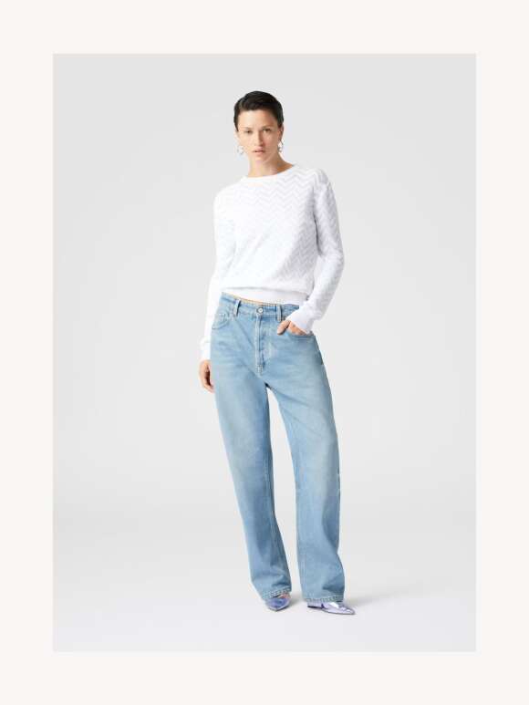 Missoni - TONE IN TONE CHEVRON CREWNECK SWEATER