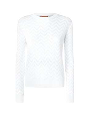 Missoni - TONE IN TONE CHEVRON CREWNECK SWEATER