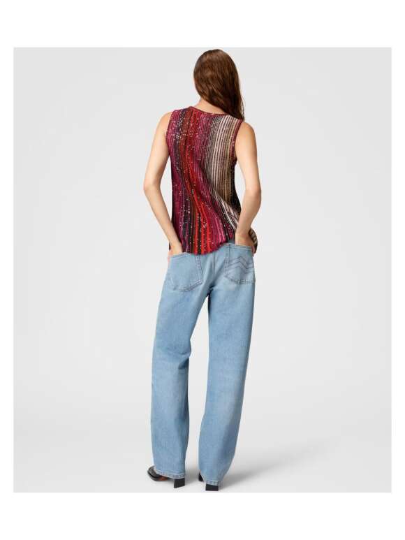 Missoni - PARTIAL STRIPED SLEEVELESS TOP