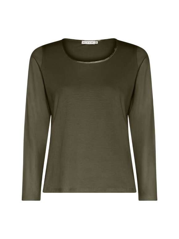 Micha - T-shirt Med Satinkant