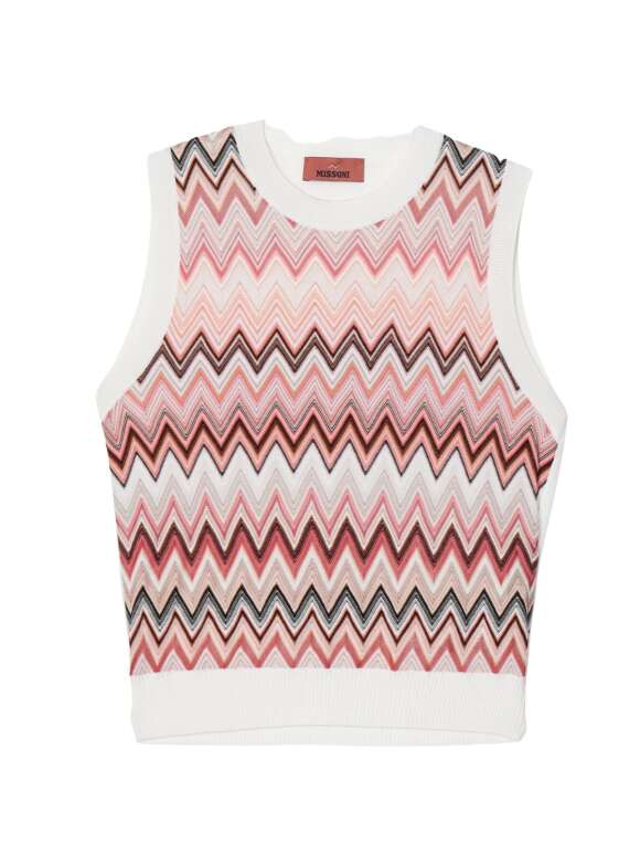 Missoni - VEST STRIKTRØJE HVID