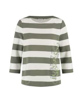 Gerry Weber - STRIBET BLUSE MED 3/4 ÆRMER