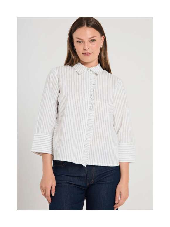 FREEQUENT - FIONA Stribet Skjortebluse
