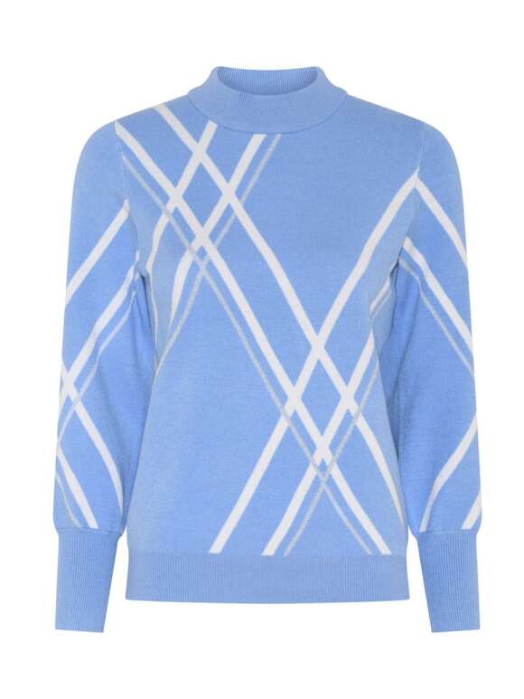 Micha - STRIBET STRIKBLUSE